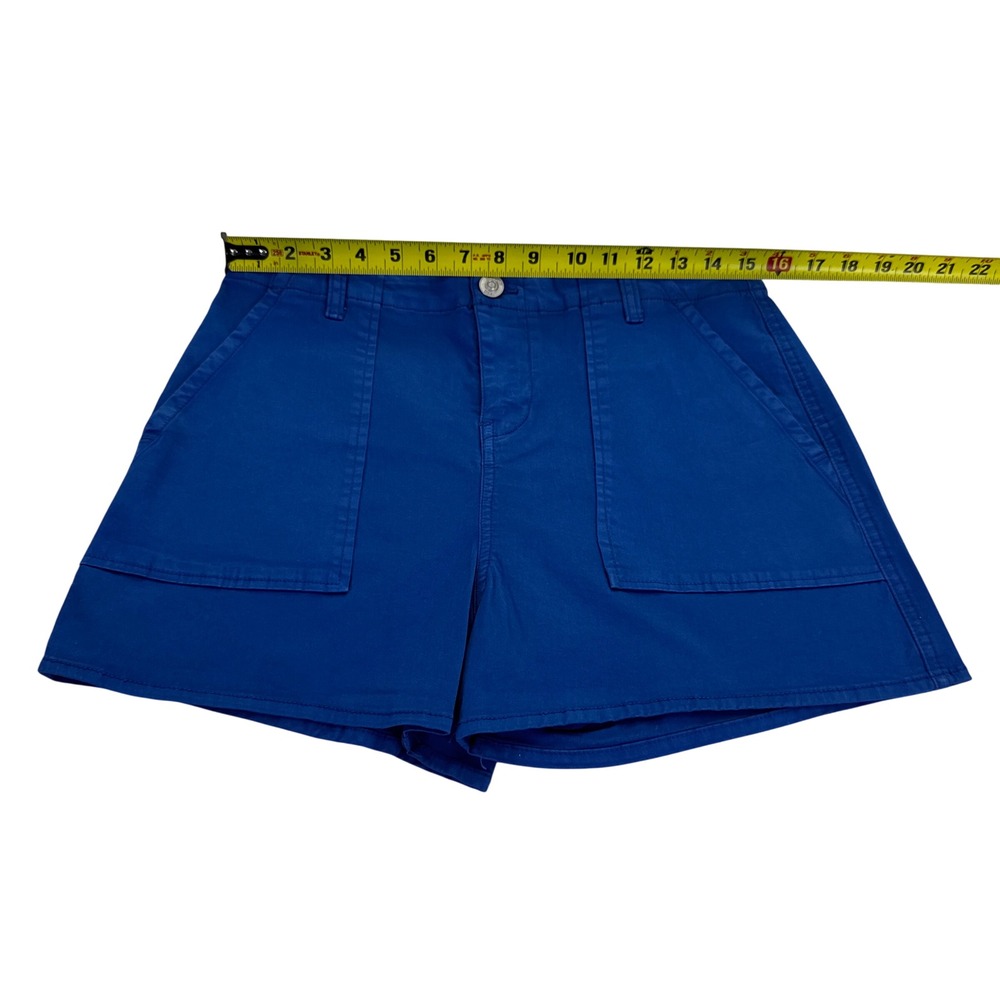 HUDSON Utility Short Royal Blue High Rise Cotton Twill Size 28 - Picture 2 of 5